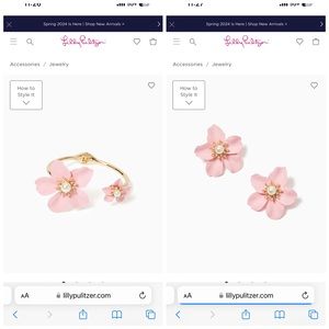Lilly Pulitzer new earring and bracelet set.